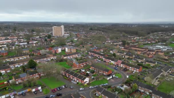High Angle View Stevenage City England Verenigd Koninkrijk Februari 2024 — Stockvideo