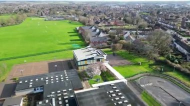 İngiltere Stevenage City Yüksek Açılı Manzarası 23 Şubat 2024