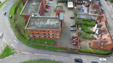 İngiltere Stevenage City Yüksek Açılı Manzarası 23 Şubat 2024