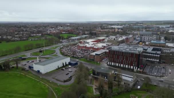 Άποψη Υψηλής Γωνίας Του Stevenage City England Ηνωμένο Βασίλειο Φεβ — Αρχείο Βίντεο