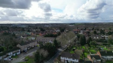 İngiltere Stevenage City Yüksek Açılı Manzarası 23 Şubat 2024