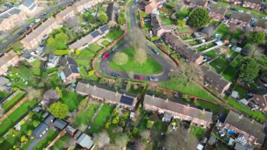 İngiltere Stevenage City Yüksek Açılı Manzarası 23 Şubat 2024