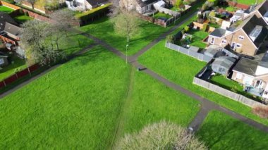 İngiltere Stevenage City Yüksek Açılı Manzarası 23 Şubat 2024