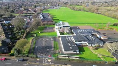 İngiltere Stevenage City Yüksek Açılı Manzarası 23 Şubat 2024