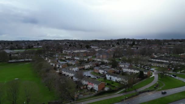 Vue Angle Élevé Stevenage City England Royaume Uni Février 2024 — Video