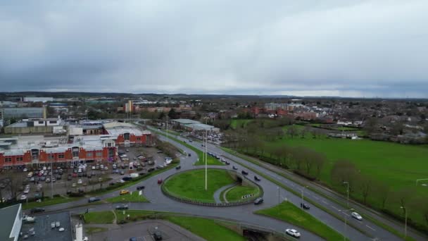 High Angle View Stevenage City England Února 2024 — Stock video