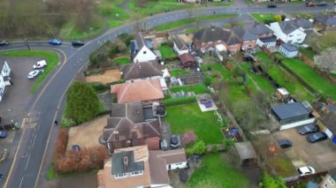 İngiltere 'nin Arlesey Kasabası. Görüntü Bulutlu ve Yağmurlu Gün 'de çekildi. 28 Şubat 2024