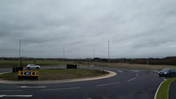 Arlesey Town Dari Inggris Footage Captured Cloudy Rainy Day Feb — Stok Video