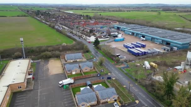 Arlesey Town England Záznam Byl Pořízen Během Oblačného Deštivého Dne — Stock video