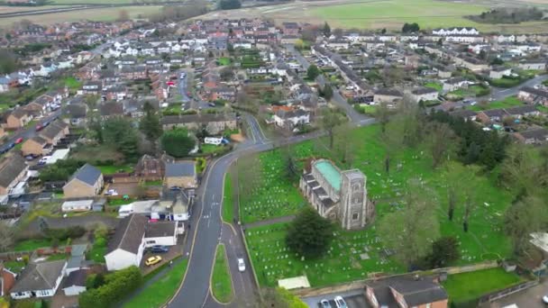 Arlesey Town England Verenigd Koninkrijk Footage Werd Vastgelegd Tijdens Bewolkte — Stockvideo