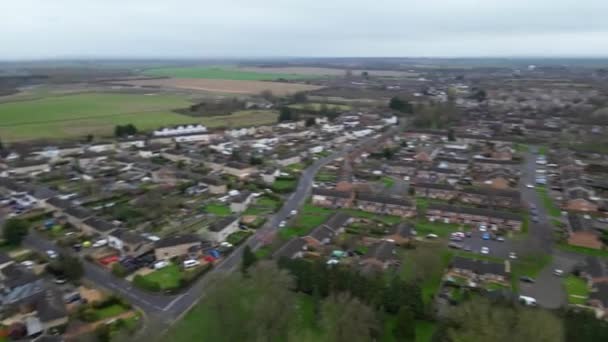Arlesey Town Anglii Nagranie Zostało Zrobione Podczas Pochmurnego Deszczowego Dnia — Wideo stockowe