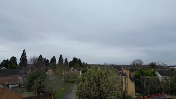 Arlesey Town Dari Inggris Footage Captured Cloudy Rainy Day Feb — Stok Video