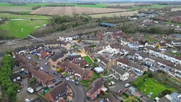 Arseley Town England Verenigd Koninkrijk Footage Werd Vastgelegd Tijdens Bewolkte — Stockvideo