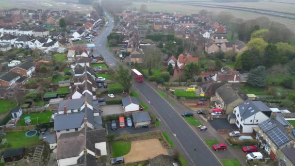 Arlesey Town Anglii Nagranie Zostało Zrobione Podczas Pochmurnego Deszczowego Dnia — Wideo stockowe