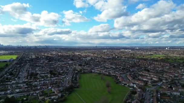 High Angle Gorgeous Footage Dagenham London City England March 2Nd Video Clip