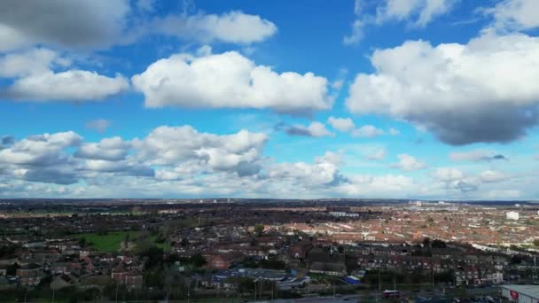 High Angle Gorgeous Footage Dagenham London City England March 2Nd — Stock Video