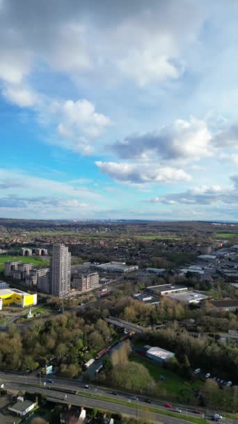 High Angle Footage Watford City England Dalam Bahasa Inggris Maret — Stok Video