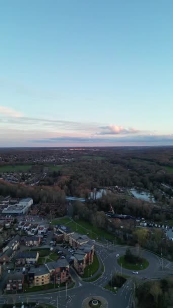 Aerial Footage Illuminated Watford City England Inglés Marzo 2024 — Vídeo de stock