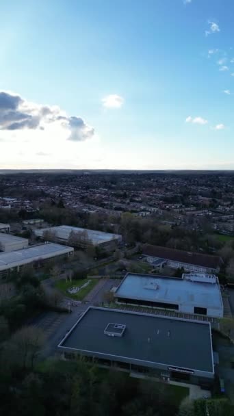 High Angle Footage Watford City England Inglés Marzo 2024 — Vídeo de stock