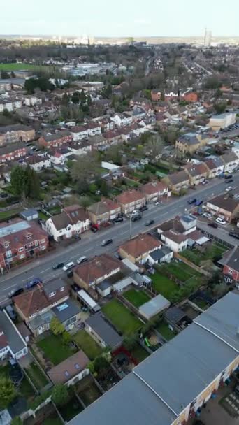 High Angle Footage Watford City England Dalam Bahasa Inggris Maret — Stok Video