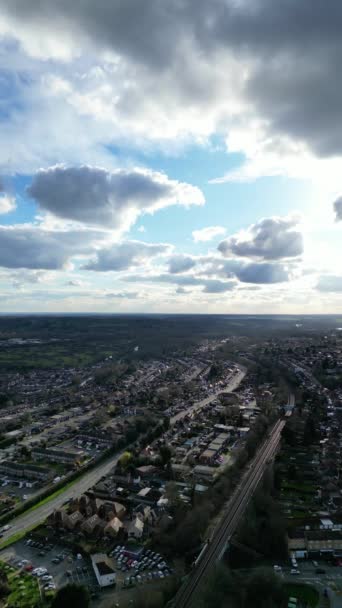 High Angle Footage Watford City England Royaume Uni Mars 2024 — Video