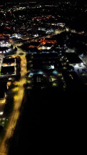 Aerial Footage Illuminated Watford City England Inglés Marzo 2024 — Vídeos de Stock