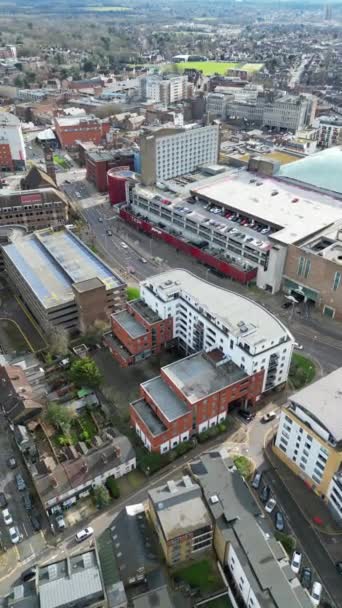 Aerial Footage Watford City England Dalam Bahasa Inggris Maret 2024 — Stok Video