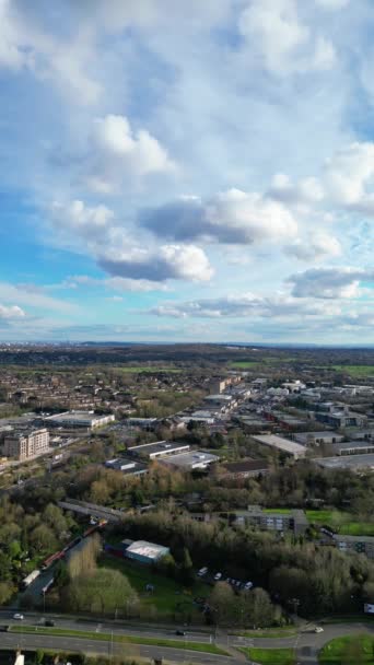 Ngiltere Nin Watford Şehrinin Hava Görüntüsü Mart 2024 — Stok video