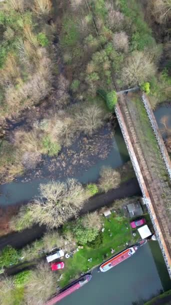 英国沃特福德市的空中拍摄 2024年3月3日 — 图库视频影像