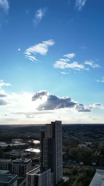 英国沃特福德市的空中拍摄 2024年3月3日 — 图库视频影像
