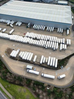 İngiltere 'nin Hertfordshire şehrinin yüksek açılı görüntüsü, Büyük Britanya. 9 Mart 2024