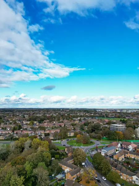 stock image Most Beautiful High Angle View of Sky and Dramatical Clouds over Central Hemel Hempstead City of England Great Britain. November 5th, 2023