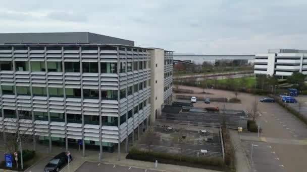Aerial Footage Central Hatfield City Downtown Hertfordshire England United Kingdom — Stock Video