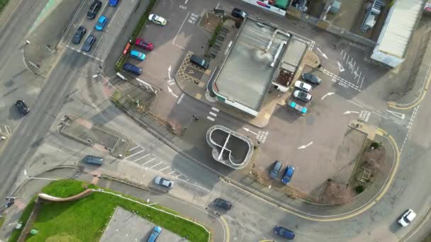 Aerial Footage Central Hatfield City Downtown Hertfordshire England United Kingdom — Vídeos de Stock