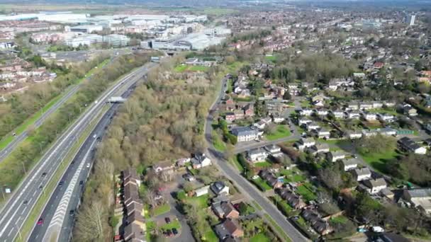 Aerial Footage Central Hatfield City Downtown Hertfordshire England Egyesült Királyság — Stock videók