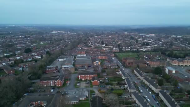 Aerial Footage Central Hatfield City Downtown Hertfordshire Αγγλία Ηνωμένο Βασίλειο — Αρχείο Βίντεο
