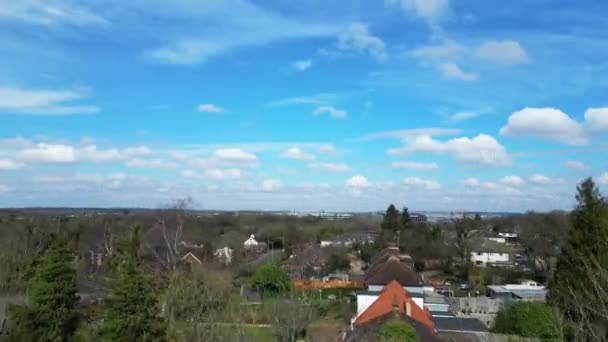 Günbatımı Sırasında Ngiltere Nin Hertfordshire Ngiltere Nin Merkez Hatfield Şehri — Stok video