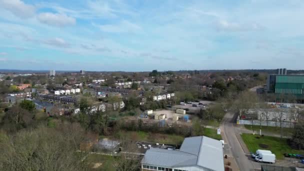 Central Hatfield City Hertfordshire Sentrum England Storbritannia Mars 2024 – stockvideo
