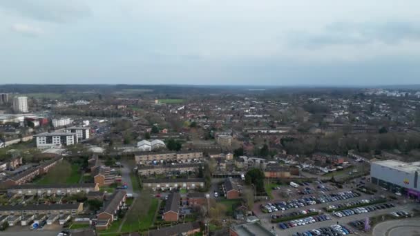 Central Hatfield City Downtown Hertfordshire Inglaterra Reino Unido Março 2024 — Vídeo de Stock