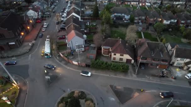 Luftaufnahme Der Stadt Luton England Bei Sonnenuntergang — Stockvideo