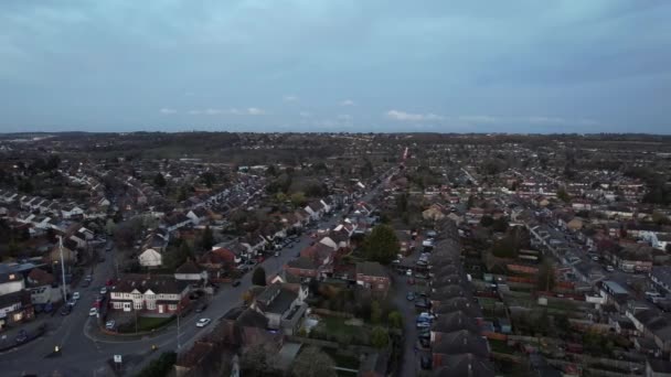 Veduta Aerea Luton City England Durante Tramonto — Video Stock
