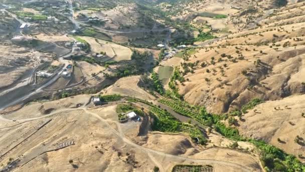 Αεροφωτογραφία Του Πανέμορφου Τοπίου Και Λόφων Στο Κουρδιστάν Του Ιράκ — Αρχείο Βίντεο