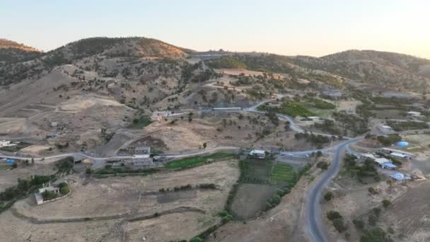 Luftaufnahme Einer Wunderschönen Landschaft Und Hügel Kurdistan Irak August 2023 — Stockvideo