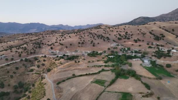 Letecký Pohled Krásnou Krajinu Kopce Kurdistánu Iráku Srpna 2023 — Stock video