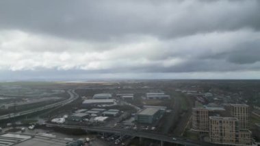 Dagenham Londra şehir merkezinin yüksek açılı görüntüleri. İngiltere 'nin başkenti Londra Büyük Britanya. 2 Mart 2024