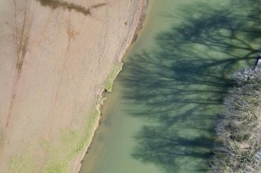 Thames Nehri 'nin En Güzel Hava Manzarası İngiltere' nin Merkez Oxford Tarihi Şehri 'nde. 23 Mart 2024