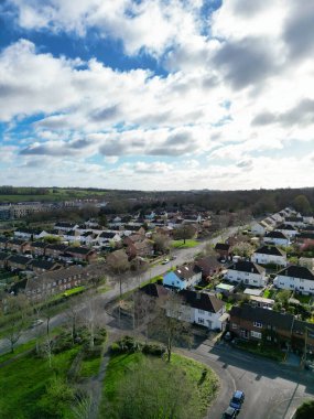 İngiltere 'nin Oxford Tarihi Şehri' nin havadan görünüşü. 23 Mart 2024