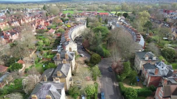 Aerial Footage Historical Oxford Central City Oxfordshire England United Kingdom — Stock Video