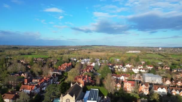 Aerial Footage Historical Oxford Central City Oxfordshire Inggris Maret 2024 — Stok Video
