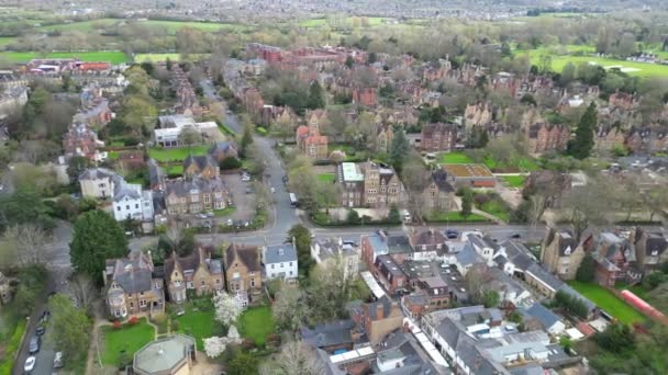 Oxford Tarihi Merkezi Şehri Oxfordshire Ngiltere Nin Hava Görüntüleri Mart — Stok video